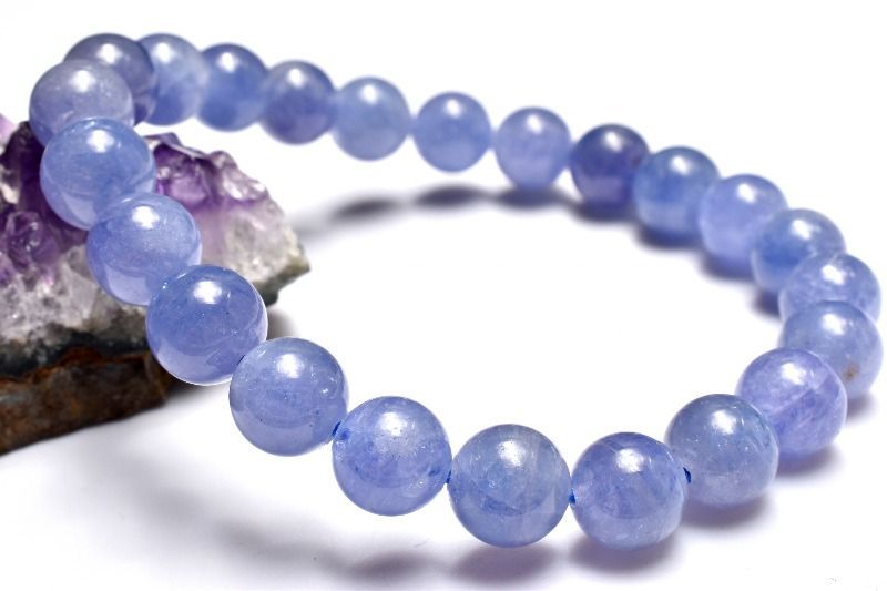  １点物 透過性あり 数量 タンザナイト 8 5 mm ブレスレット パワーストーン 天然石 _MC 2011 ブレスレット バングル アクセサリー