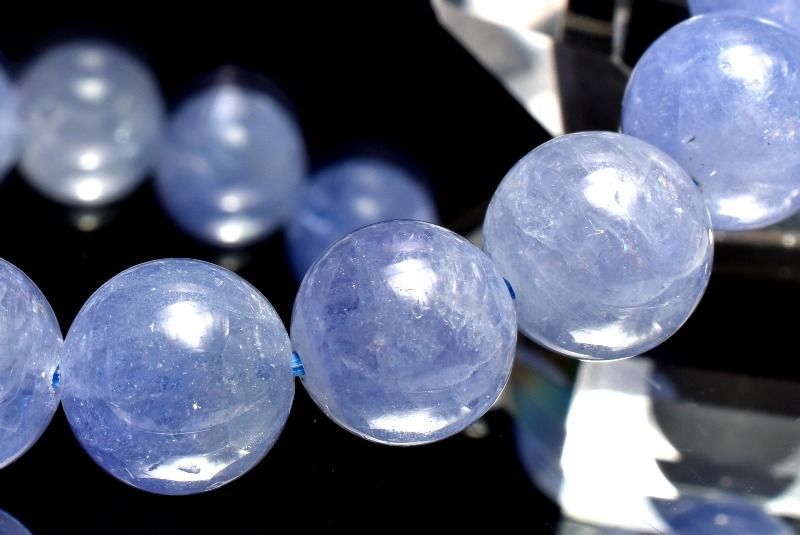 １点物 透過性あり 数量 タンザナイト 9.5 mm ブレスレット パワーストーン 天然石 _MC 2014