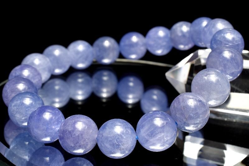 １点物 透過性あり 数量 タンザナイト 9.5-10 mm ブレスレット パワーストーン 天然石 _MC 2015