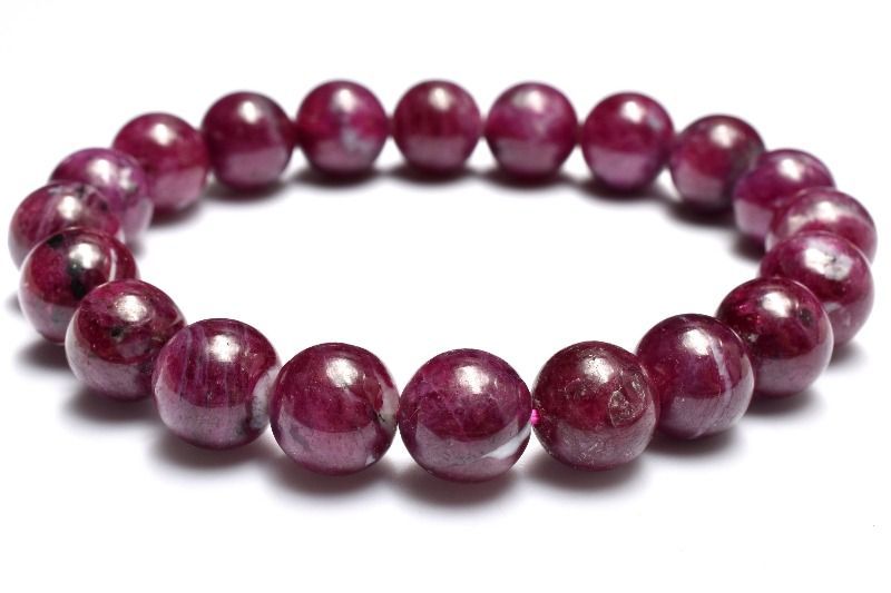 １点物 透け感あり ルビーインクォーツ 9 5 mm ブレスレット パワーストーン 天然石 _MC 2025
