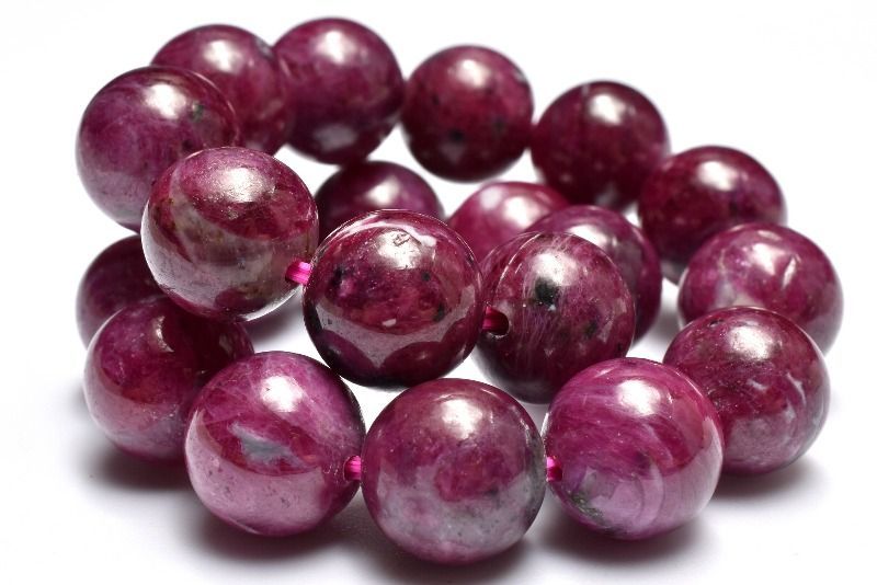 １点物 透け感あり ルビーインクォーツ 9.5 mm ブレスレット パワーストーン 天然石 _MC 2025