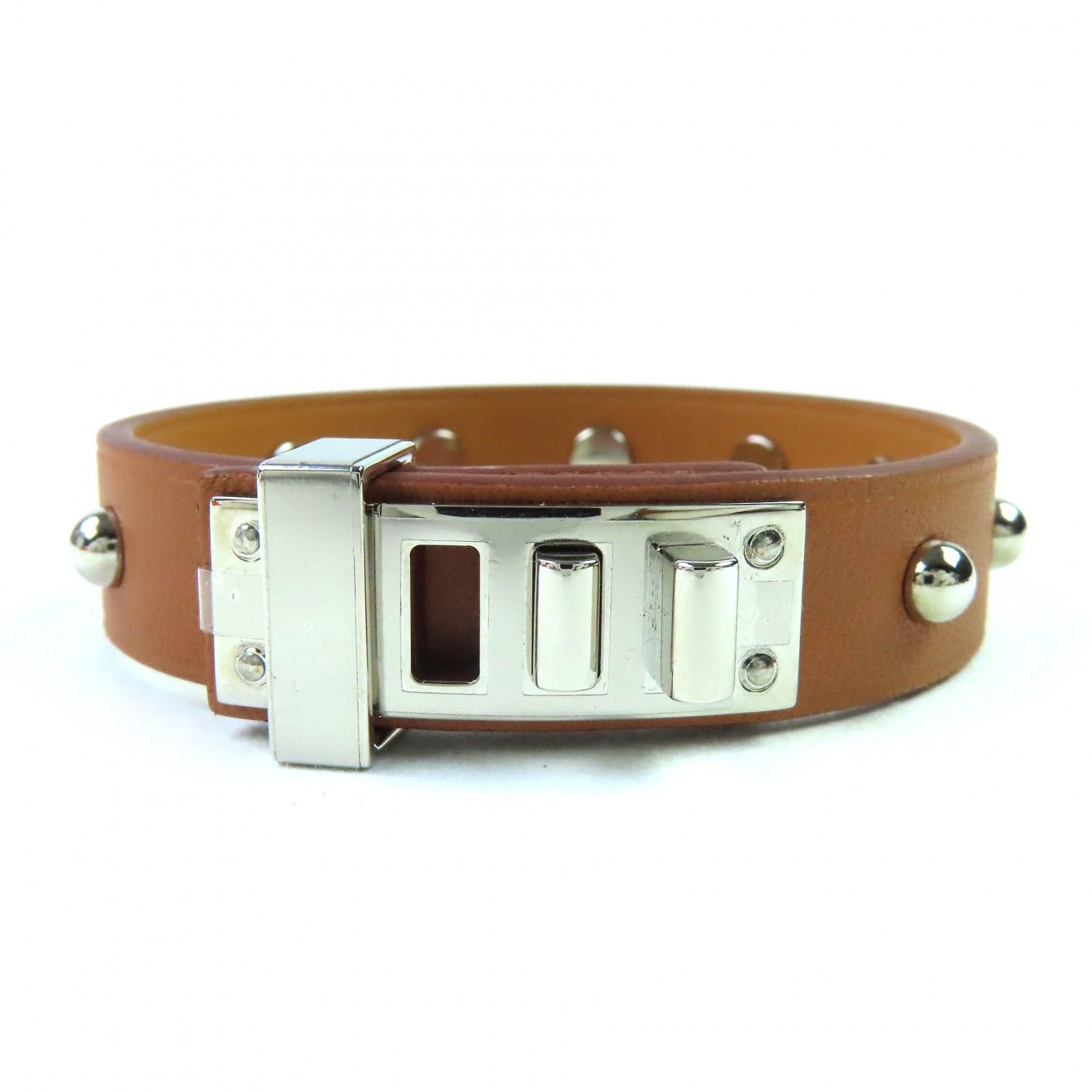 未使用品△HERMES エルメス ミニドッグ レザー ゴールド シルバー金具 
