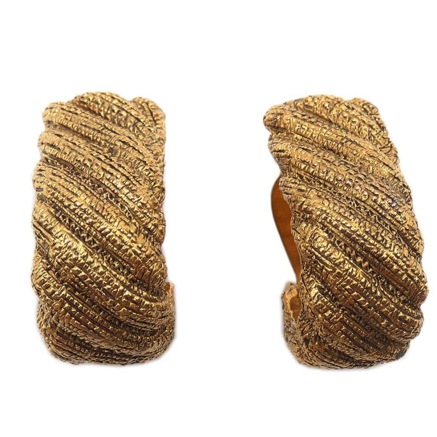 CHANEL シャネル ツイスト イヤリング GP ゴールド レディース