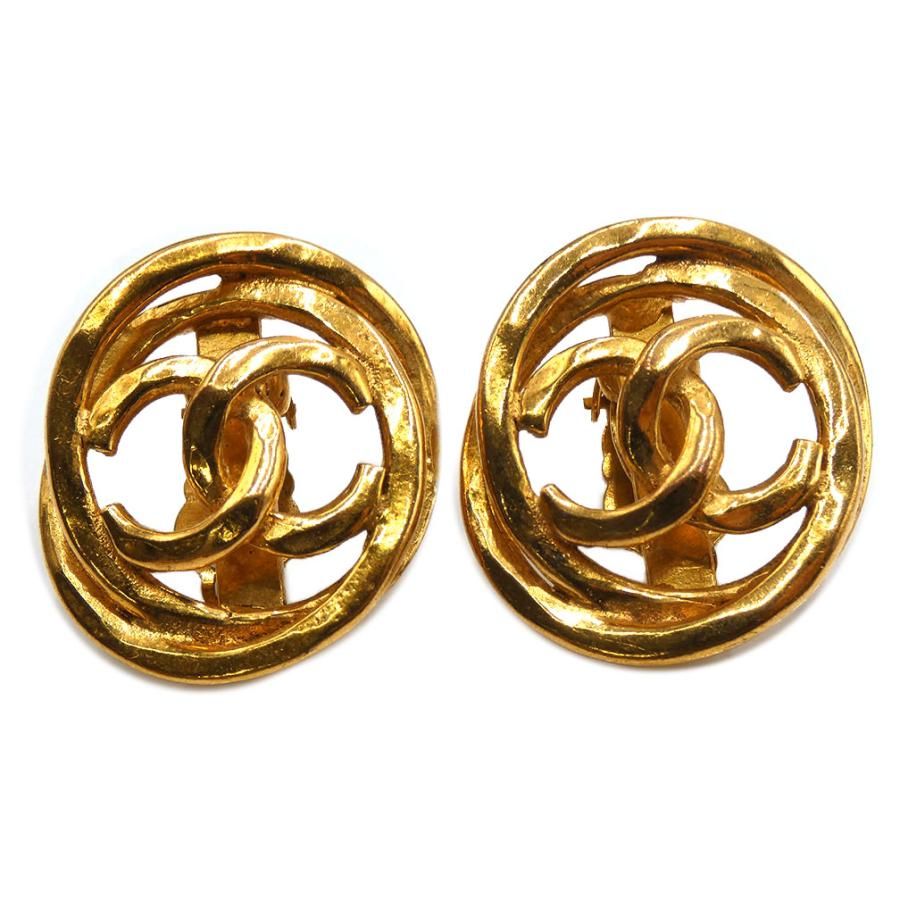 CHANEL シャネル ココマーク イヤリング GP ゴールド レディース