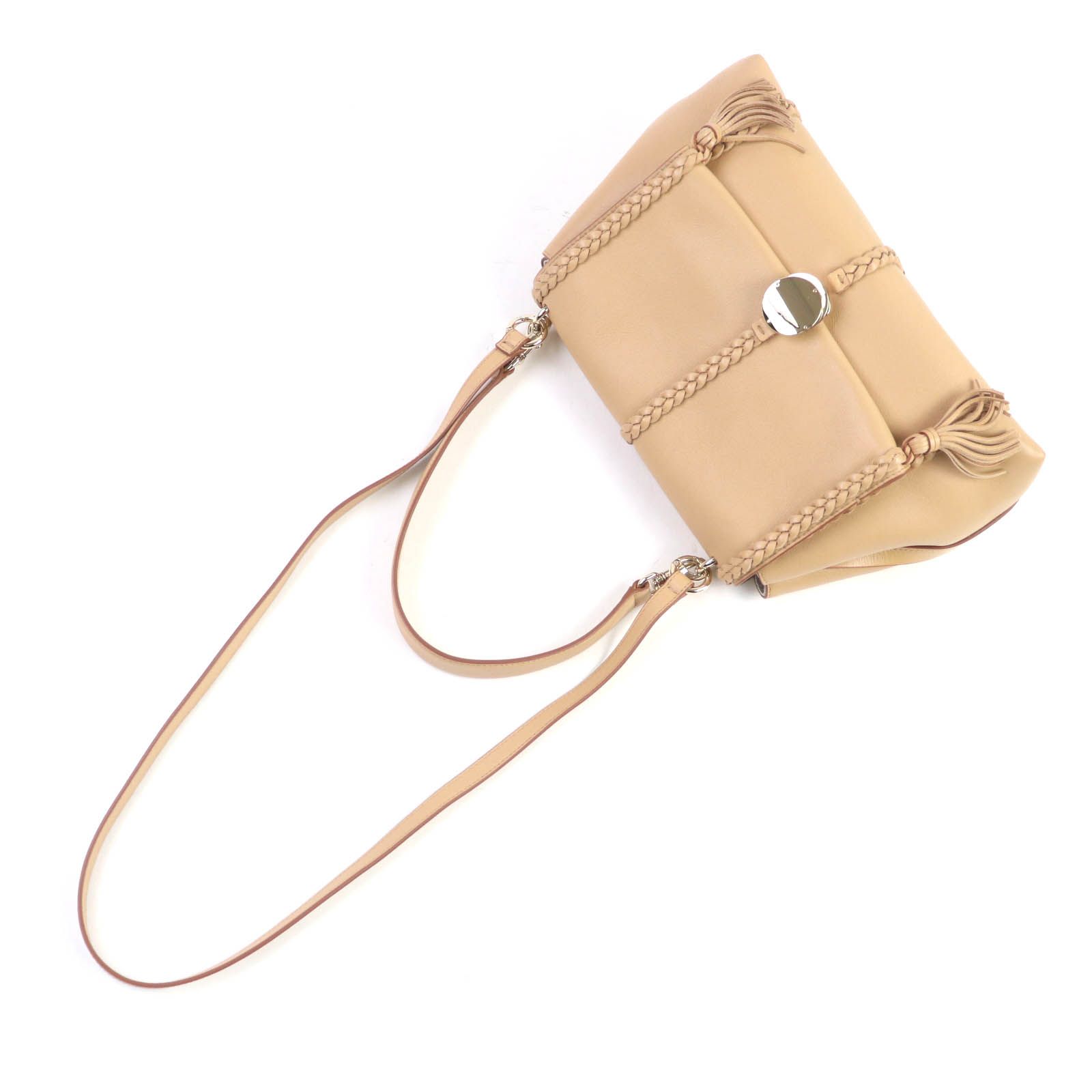 極美品☆Chloe クロエ PENELOPE ペネロペ ロゴ金具付 2WAY カーフ