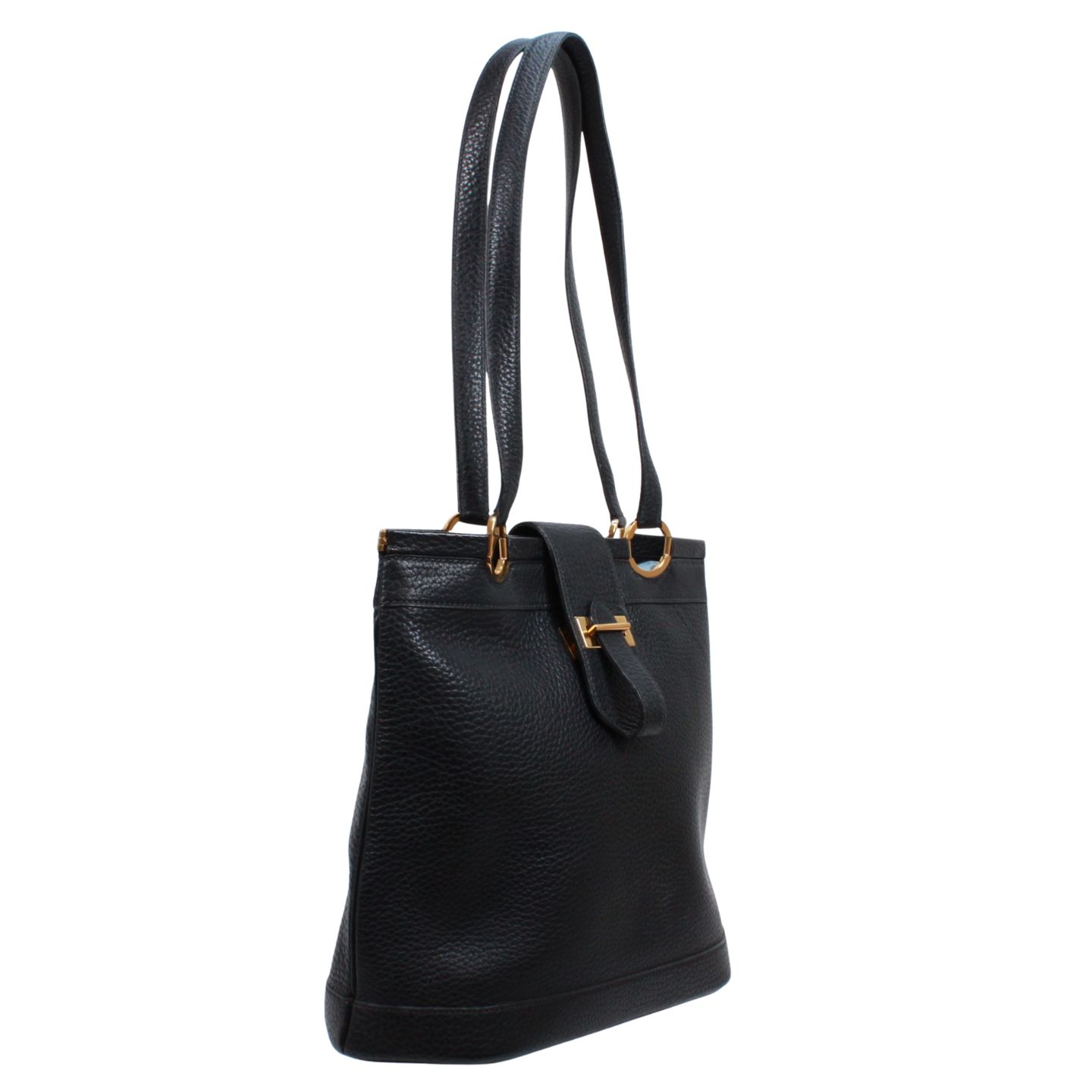 HERMES エルメス トートバッグ ハンドバッグ フィヨルド ブラック ○M