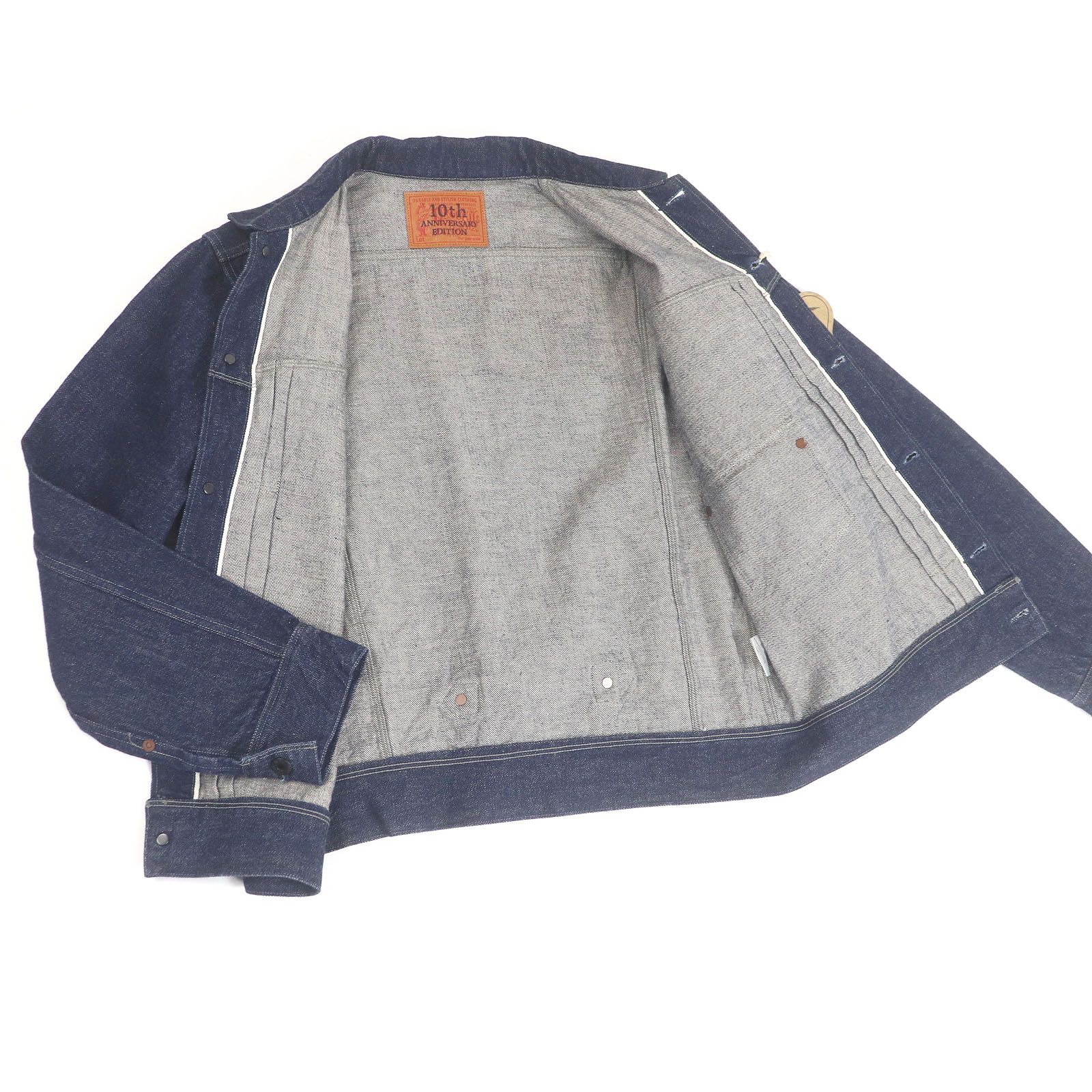 未使用品□ORGUEIL オルゲイユ OR-4237 10周年記念モデル デニムジャケット ジージャン カバーオール インディゴブルー 38 日本製 メンズ 未使用品□ORGUEIL オルゲイユ OR-4237 10周年記念モデル デニム