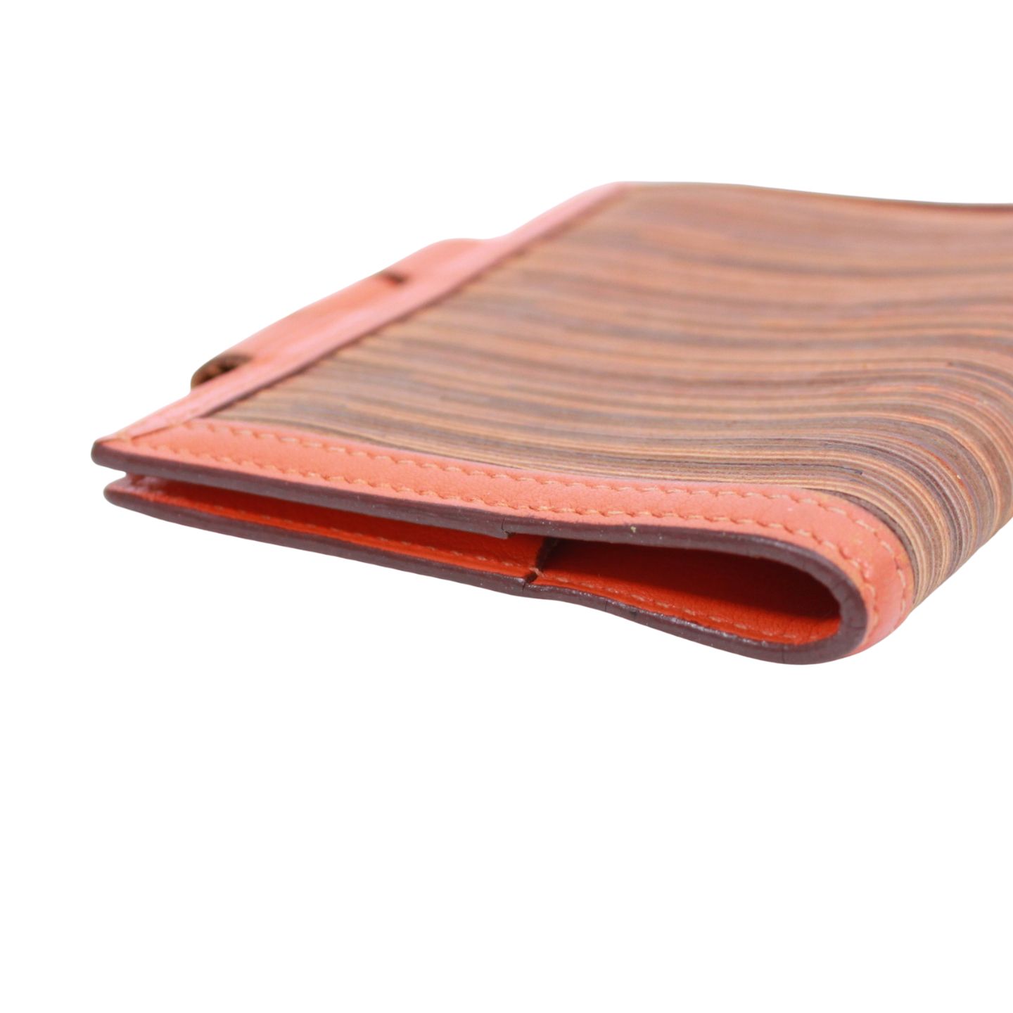  HERMES エルメス アジェンダミニ 手帳カバー ヴィブラート レザー オレンジ F刻印 レディース ペンケース ホッチキス 手帳カバー 手帳 日記 家計簿