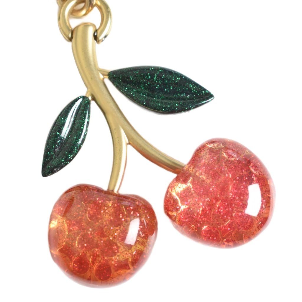 コーチ COACH チェリー さくらんぼ キーホルダー チャーム ラメ