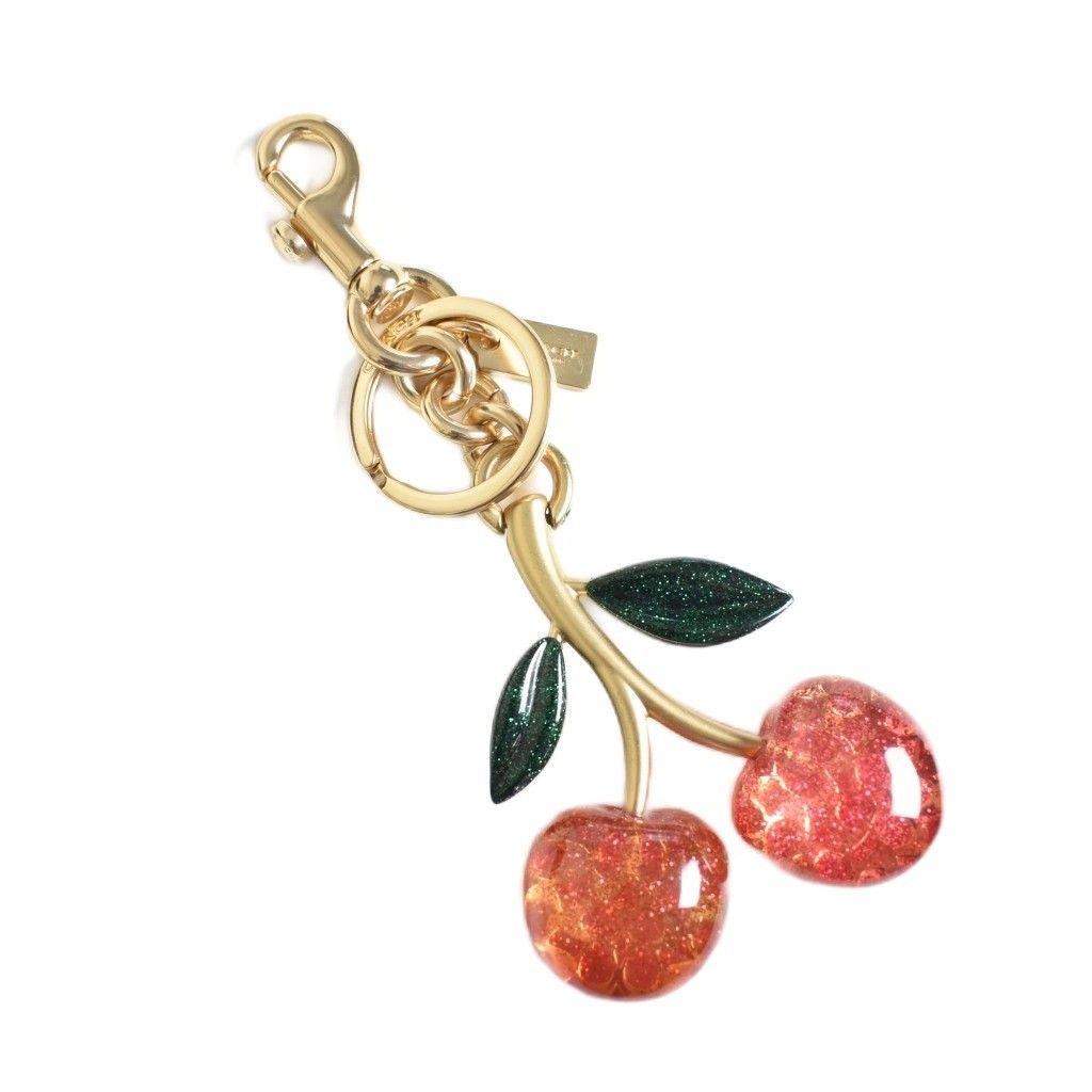 コーチ COACH チェリー さくらんぼ キーホルダー チャーム ラメ