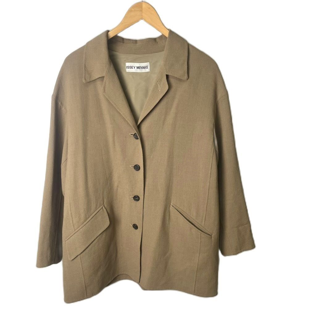 イッセイミヤケ ISSEY MIYAKE アーカイブジャケット テーラード 4 Bジャケット M ブラウン IM 63 FD 105