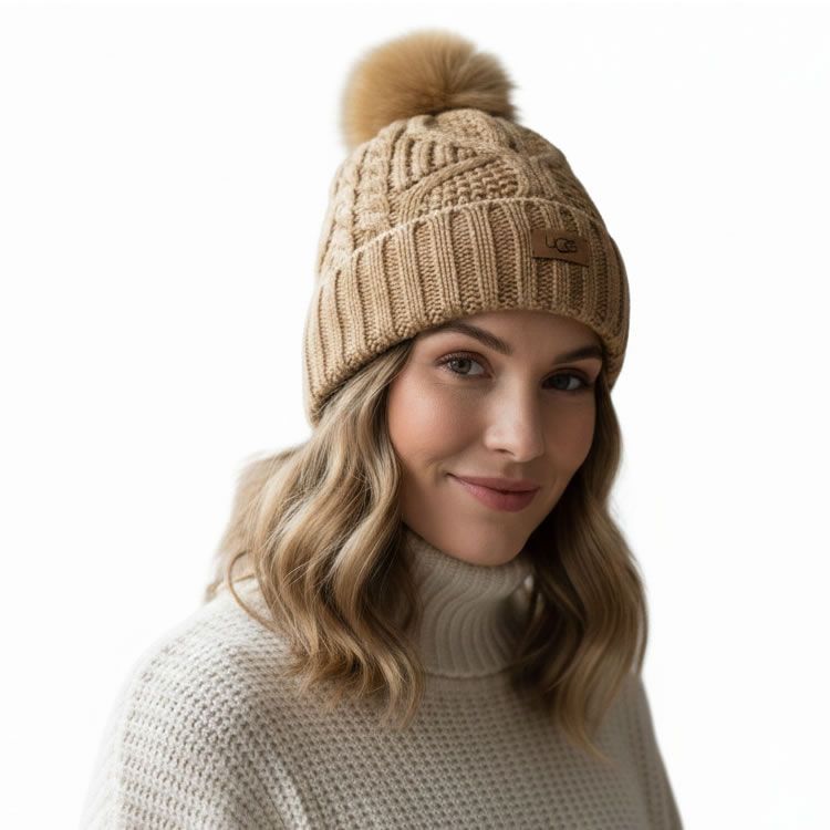 アグ UGG ニット帽 ニットキャップ 帽子 ケーブル ビーニー ウィズ