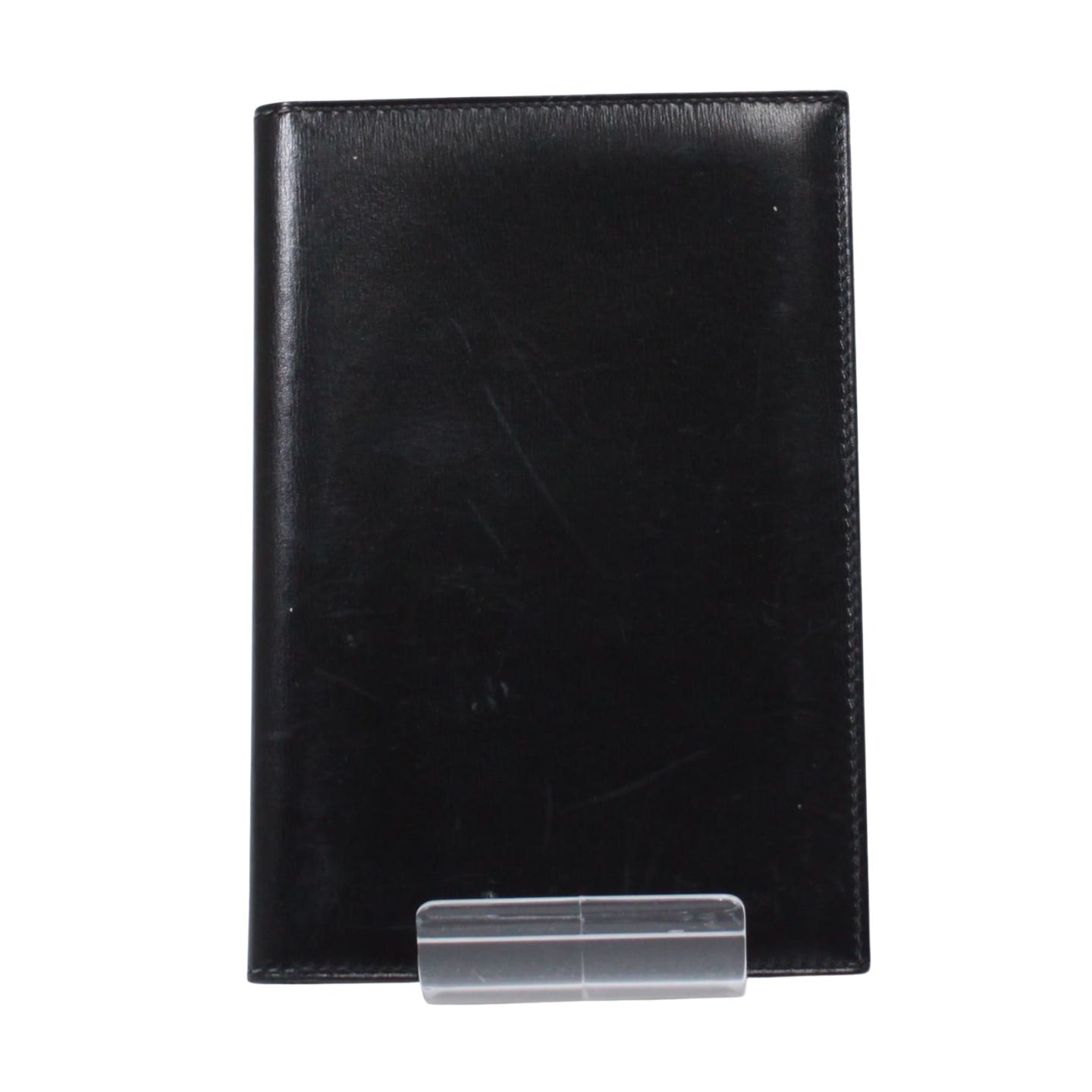 HERMES エルメス パスポートケース ボックスカーフ ブラック ユニセックス