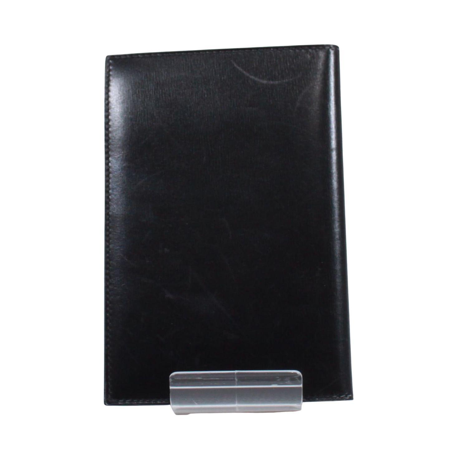 HERMES エルメス パスポートケース ボックスカーフ ブラック ユニセックス