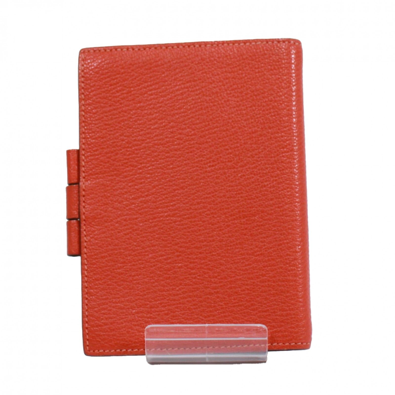 HERMES エルメス アジェンダGM 手帳カバー レザー オレンジ G刻印 ユニセックス