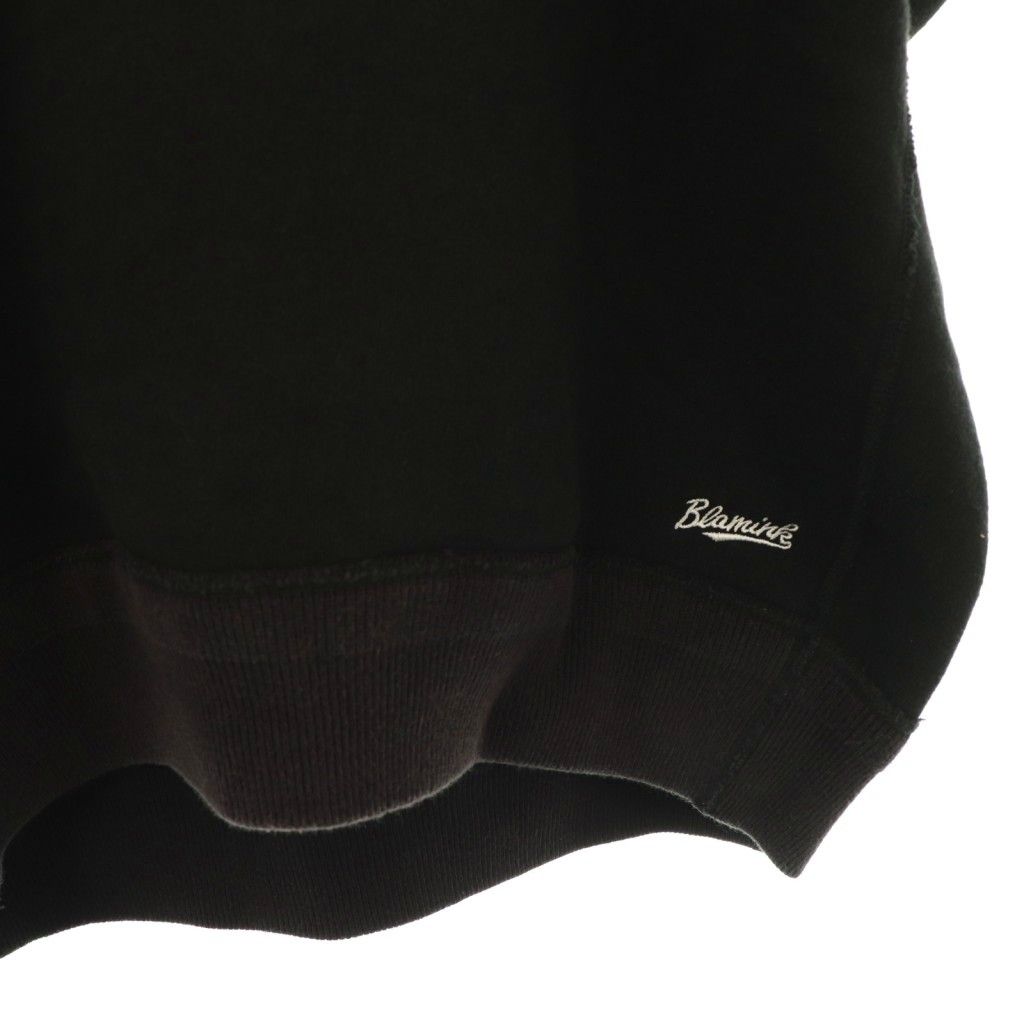 Blamink ブラック トレーナー ブラミンク BLAMINK 吊裏毛ロゴショートスリーブプルオーバー