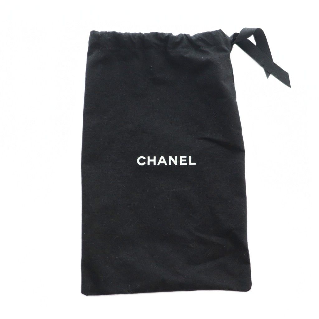シャネル CHANEL バレエシューズ ココマーク 36.5 23.5cm 黒 ブラック