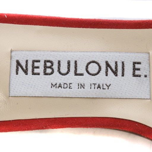 【中古】未使用品 ネブローニ BEAMS 別注 ストラップ フラットサンダル スクエアトゥ スエード 36 レッド /YO21 ネブローニ Nebuloni BEAMS 別注 ストラップ フラットサンダル