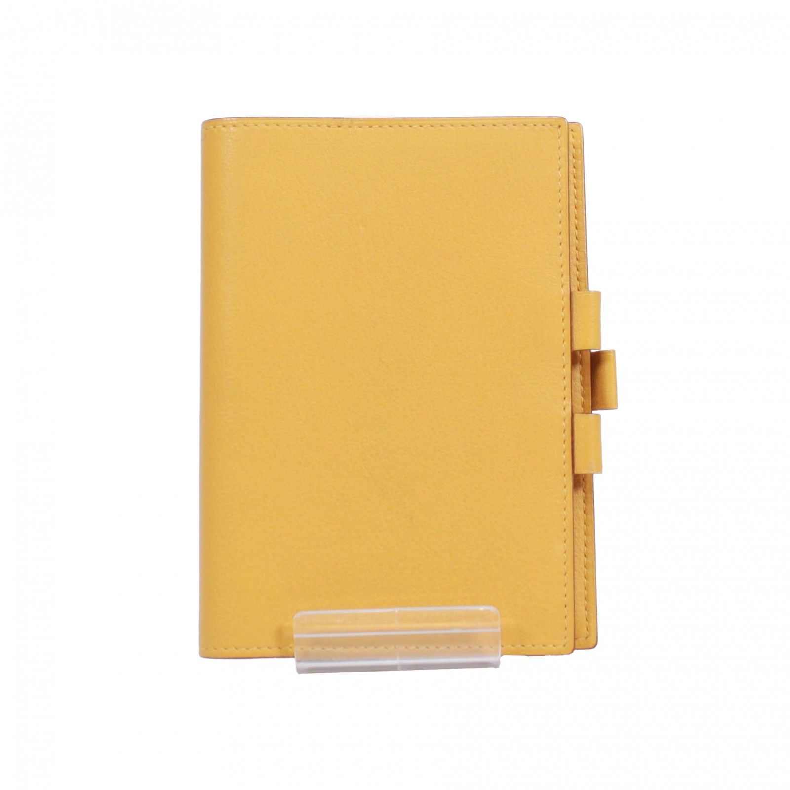 HERMES エルメス アジェンダGM 手帳カバー レザー イエロー M刻印 ユニセックス