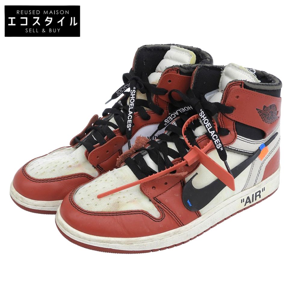 NIKE ナイキ エアジョーダン1 Retro High The Ten Chicago AA 3834-101 シューズ メンズ ホワイト レッド 28 cm