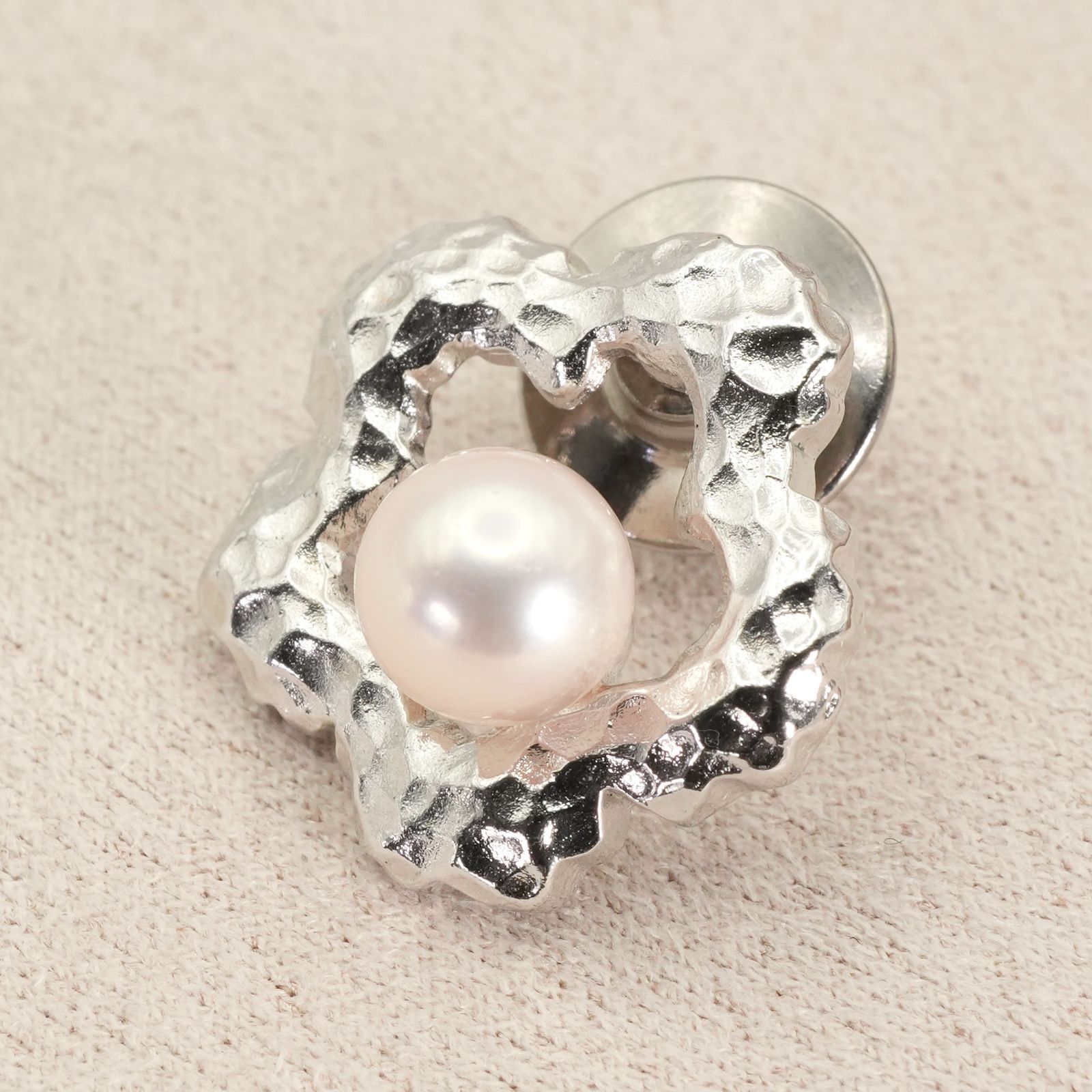 田崎真珠 シルバー アコヤパール フラワー ピンブローチ 25-2604 S