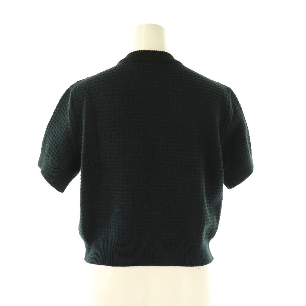 パトゥ PATOU 25SS コットン ワッフル ニット クロップド カーディガン