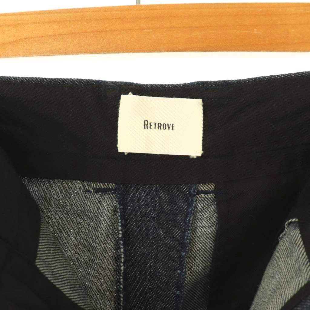 【中古】リトローヴ RETROVE 25SS アパルトモン LINEN DENIM PANTS パンツ ワイド リネン 36 ブルー /HK ■OS リトローヴ RETROVE 25SS アパルトモン LINEN DENIM PANTS パンツ