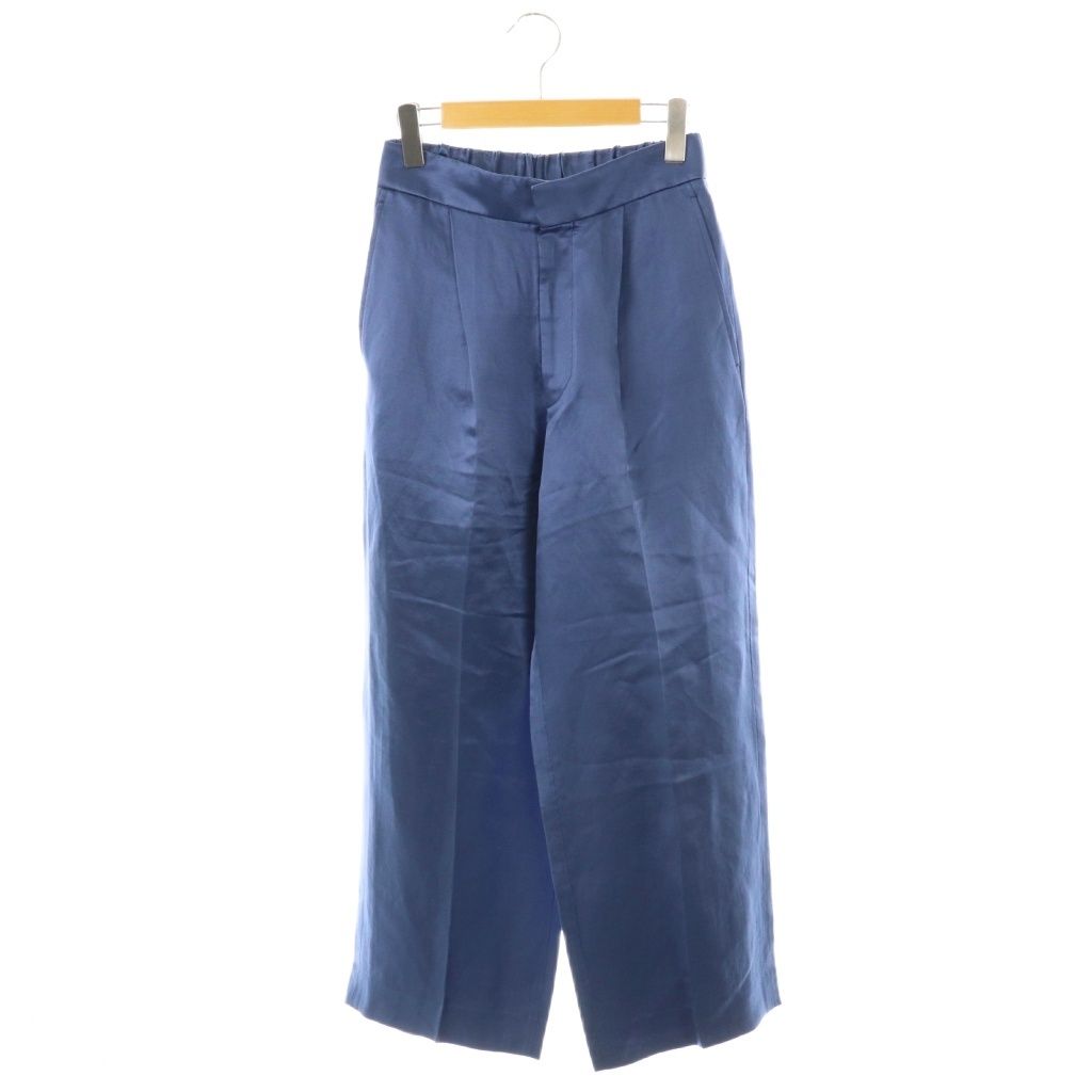 ブラミンク BLAMINK シルクリネンパンツ タック ジッパーフライ 36  