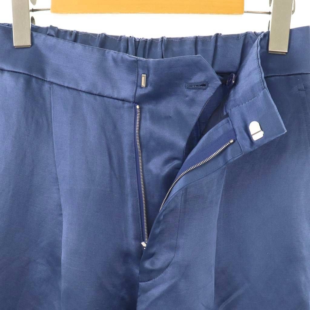 ブラミンク BLAMINK シルクリネンパンツ タック ジッパーフライ 36  