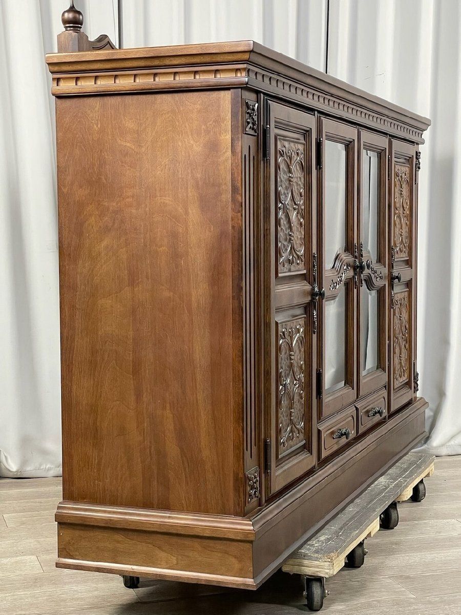 3201 アンティーク調 サイドボード ヴィクトリアン様式 ガラス