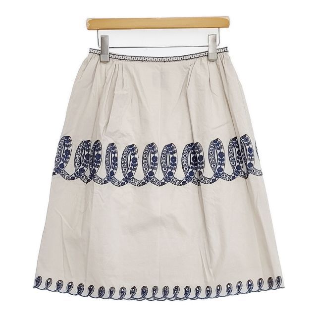 mina perhonen ribbon ra 5811 刺繍 コットンシルク スカート ライトグレー レディース ミナペルホネン 5 1124 M∞