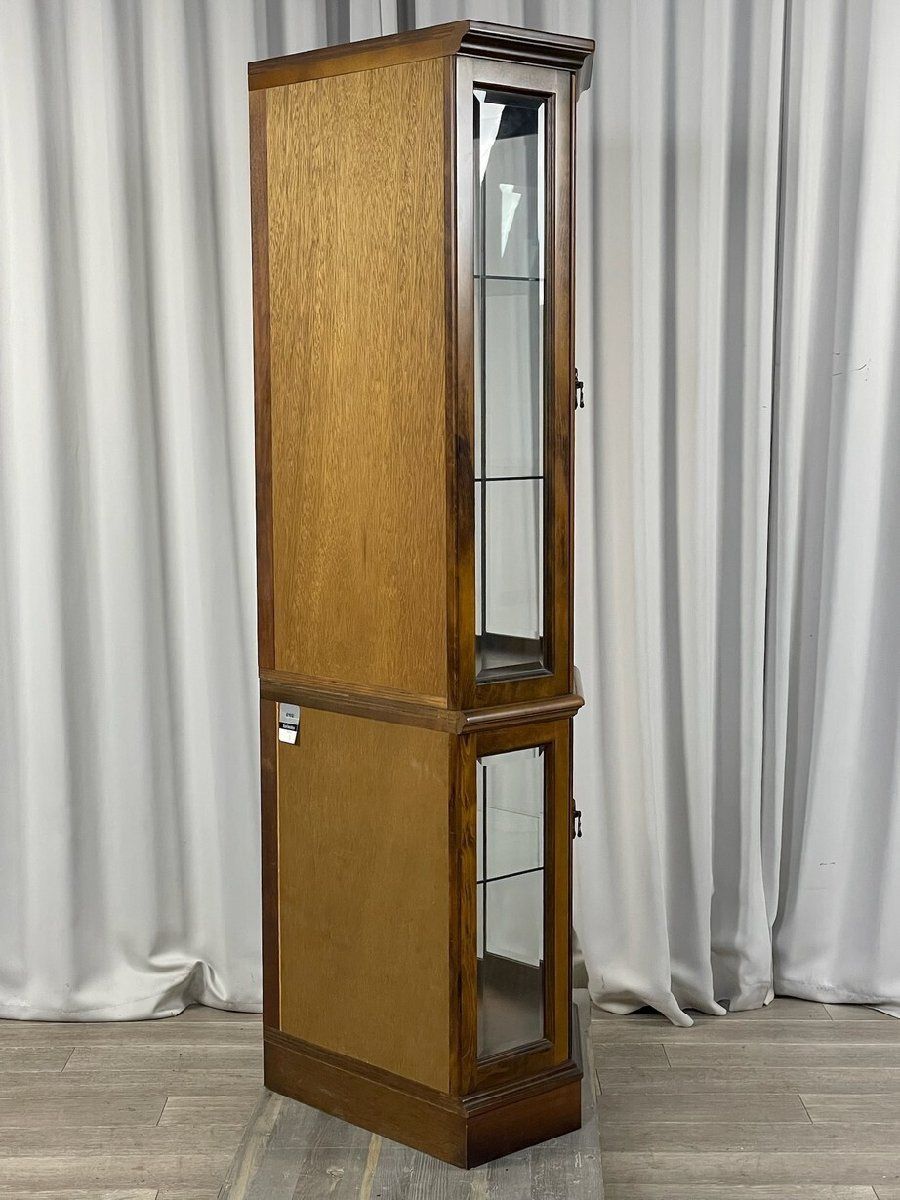 GV20 カリモク コロニアル キュリオケース 飾り棚 ガラス キャビネット