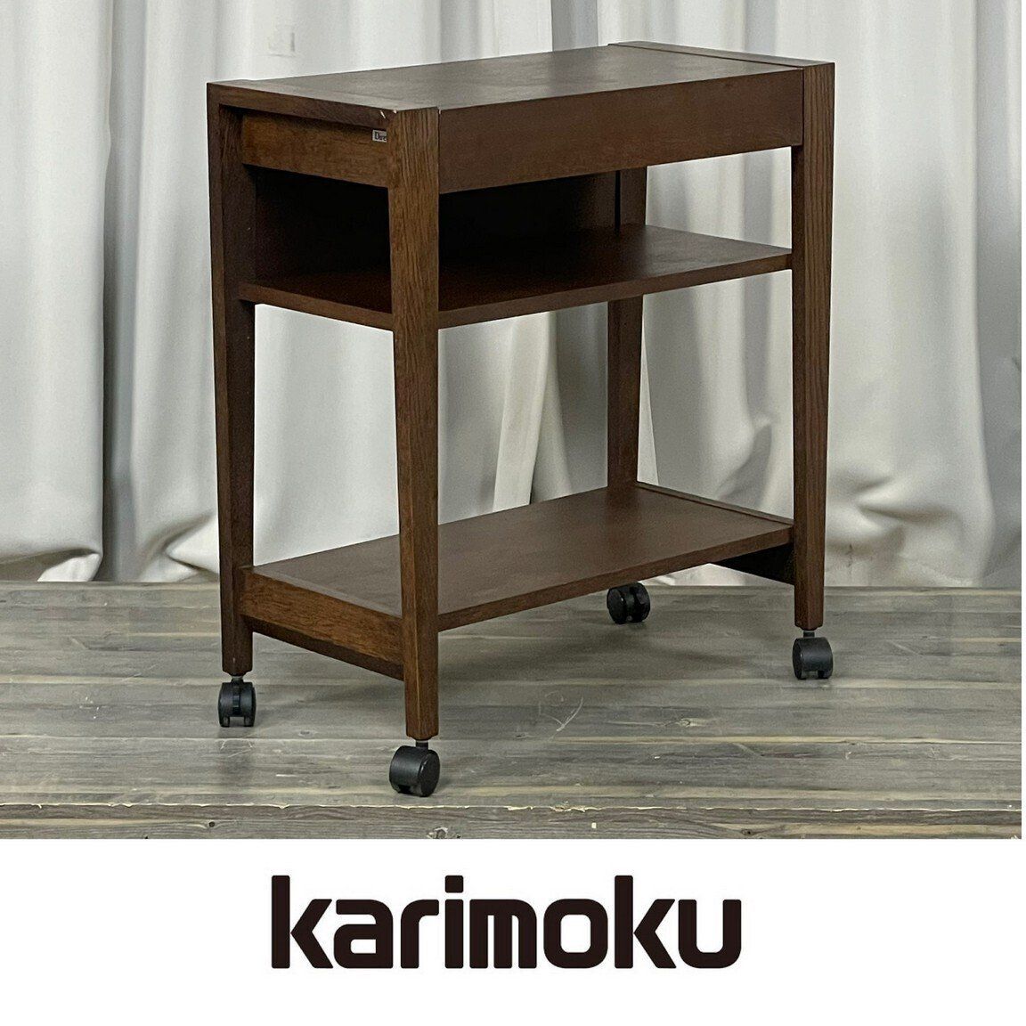 GV14 カリモク ディレトーレ オーク材 キッチン ワゴン サイド