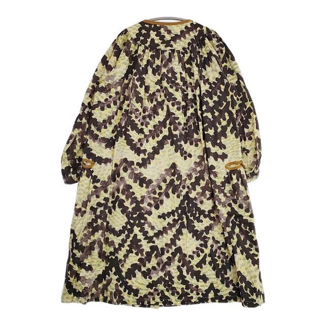 mina perhonen fir tree na 3585 コットン 36 ワンピース イエロー グリーン ブラウン レディース ミナペルホネン 5 1124 M∞