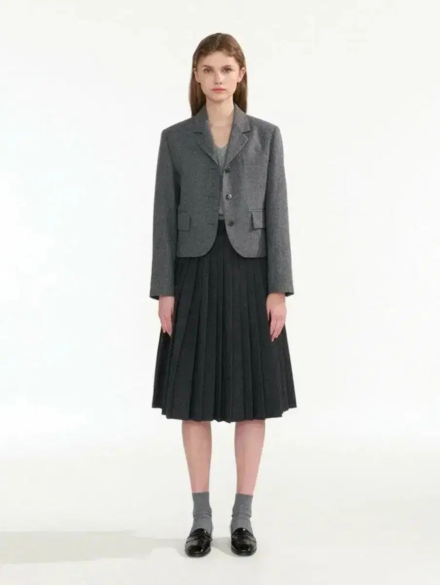 セットアップ セット Nothing Written ナッシングリトゥン dain jacket ウール プリーツ スカート