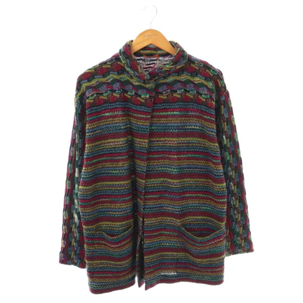 ミッソーニ MISSONI カーディガン ニット 総柄 マルチカラー /TK 