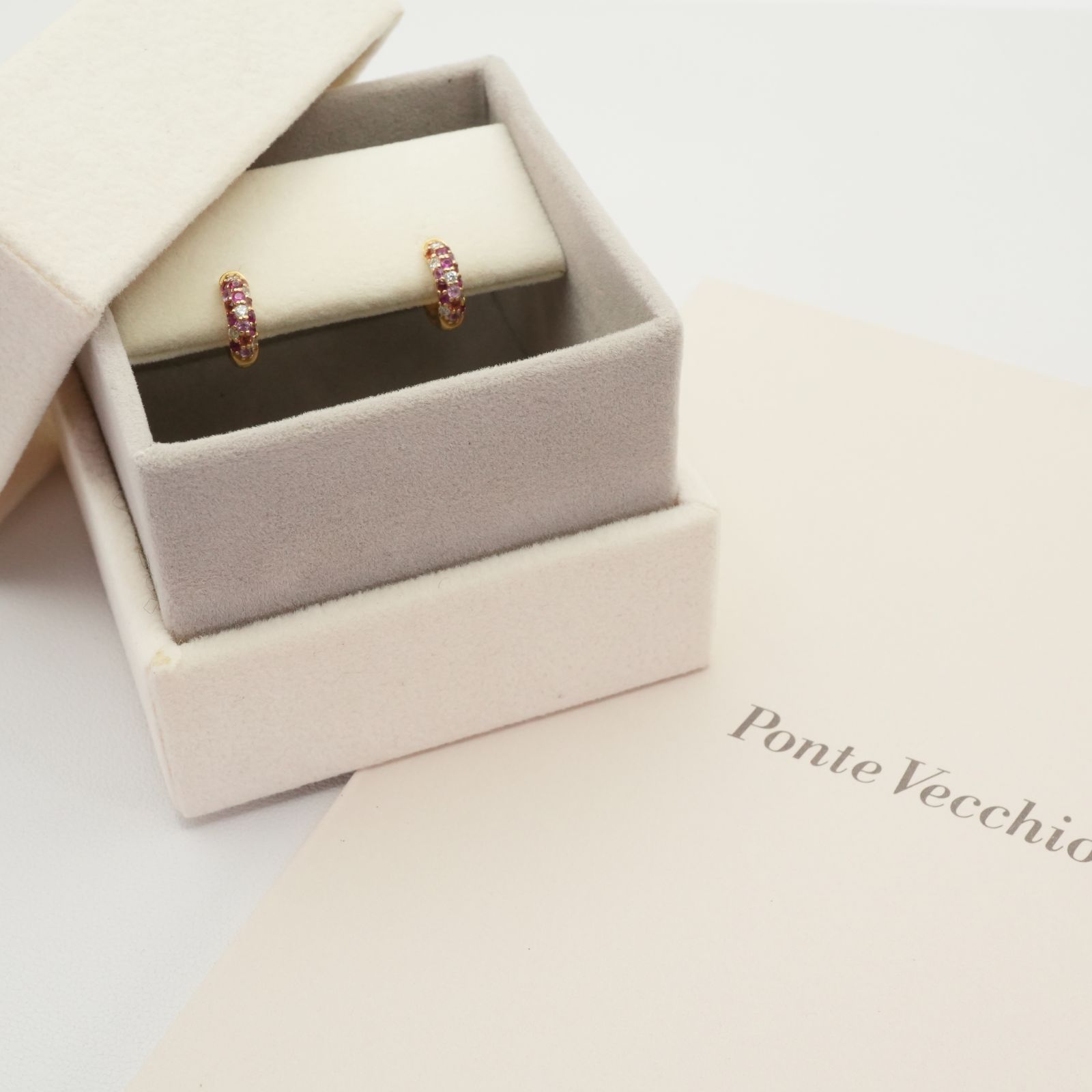 ポンテヴェキオ エテルノ チェルキオ フープ ピアス K18/25-2602箱