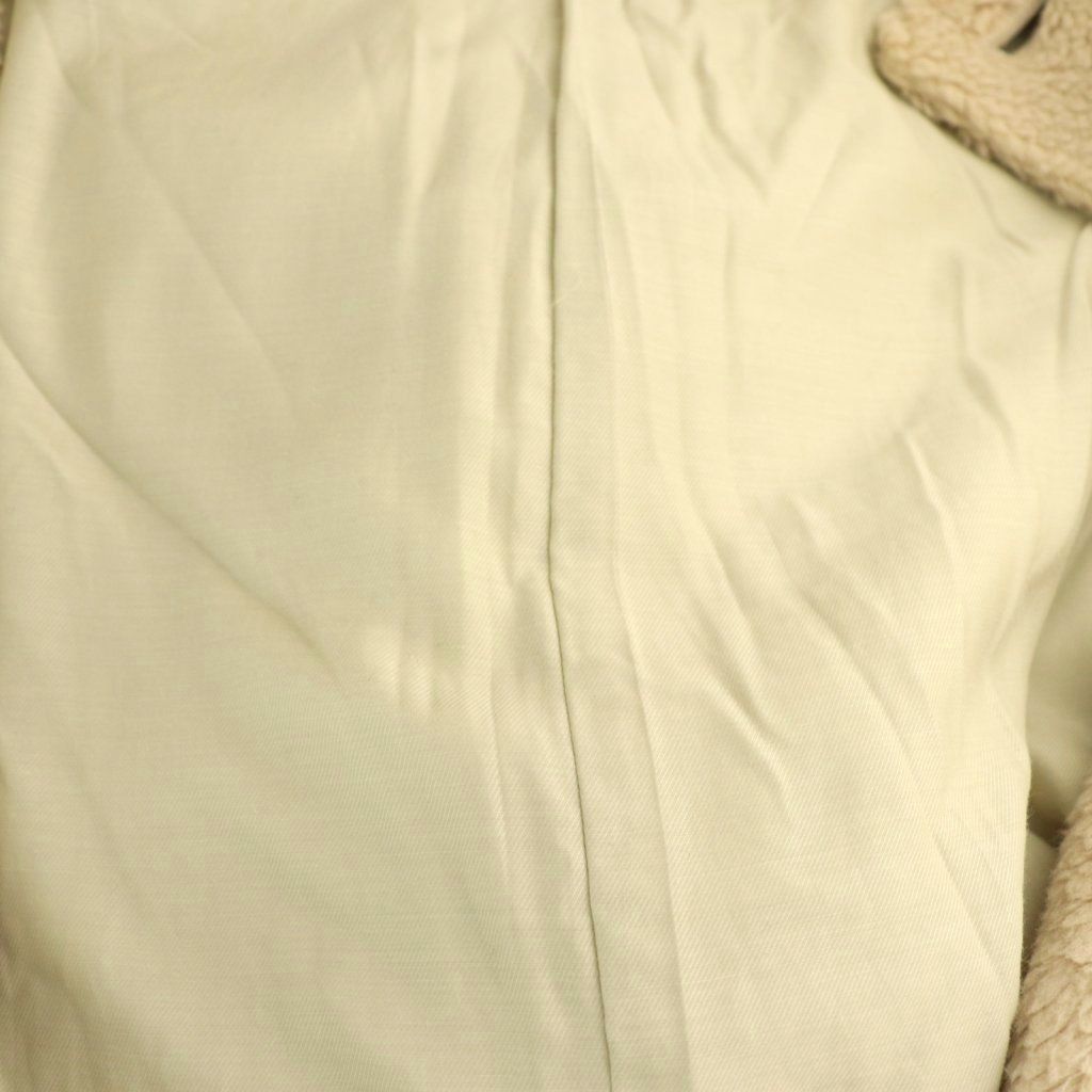 【中古】ギャルリーヴィー トゥモローランド ボアストールウールボアコート ノーカラーコート 36 ベージュ ギャルリーヴィー GALERIE VIE トゥモローランド ボアストールウール