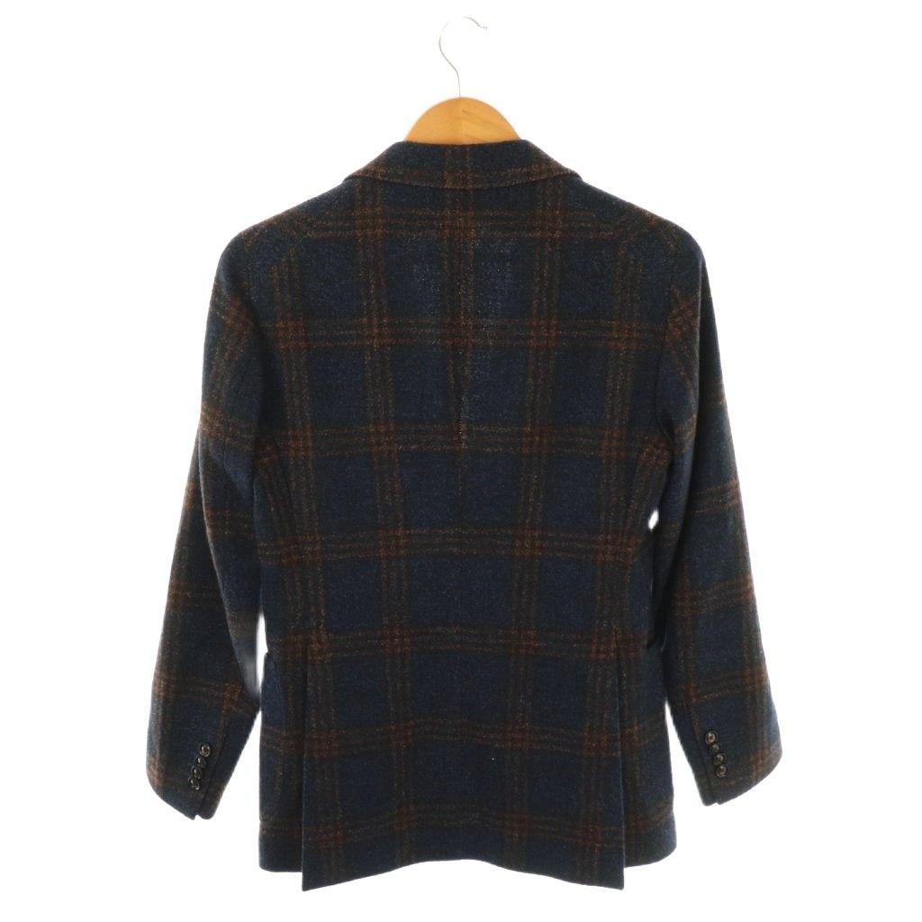 タリアトーレ TAGLIATORE チェック柄背抜き2B テーラードジャケット 42