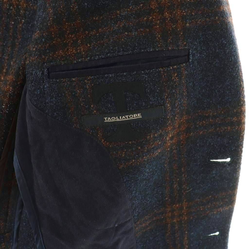 タリアトーレ TAGLIATORE チェック柄背抜き2B テーラードジャケット 42