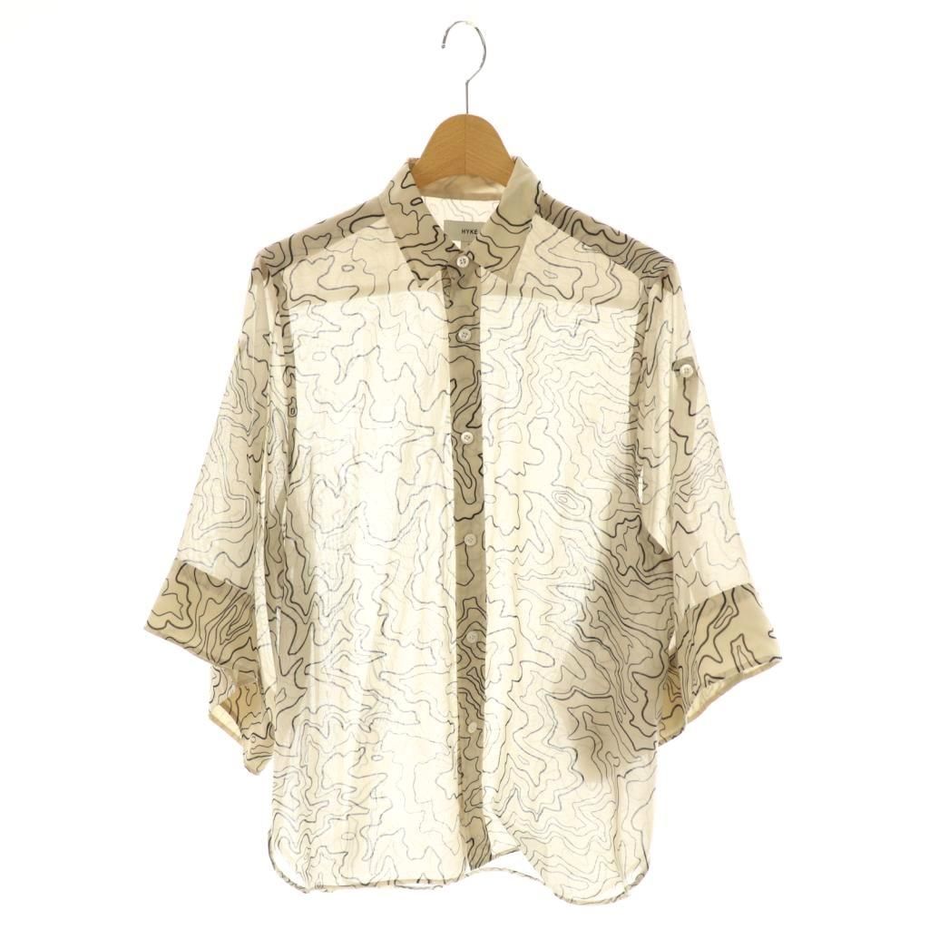 ハイク HYKE 241-15219 CONTOUR LINE BELL-SLEEVE SHIRT 半袖シャツ 1