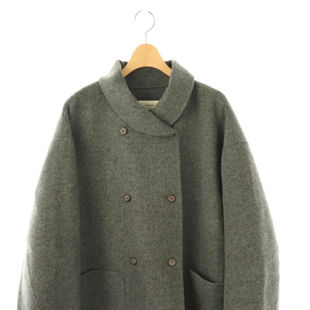 オオトロ OHTORO ダブルボタンウールコート アウター グレー /DO □OS