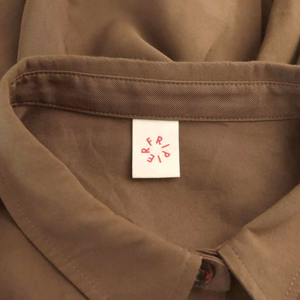 【中古】ビアズリー BEARDSLEY ガリャルダガランテ 25AW FRIPIER 袖リブビッグシャツ 長袖 F ブラウン /HK ■OS ビアズリー BEARDSLEY ガリャルダガランテ 25AW FRIPIER 袖リブビッグ