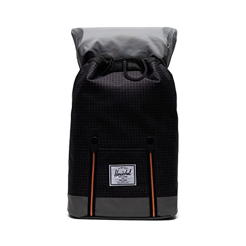 Herschel Retreat Backpack Black Grid Gargoyle Sun Orange One Sizepo