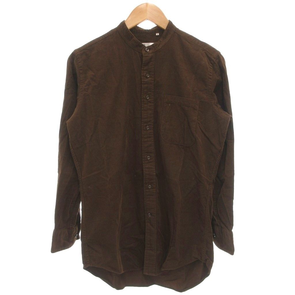 スーツセレクト SUIT SELECT コーデュロイバンドカラーシャツ M 長袖