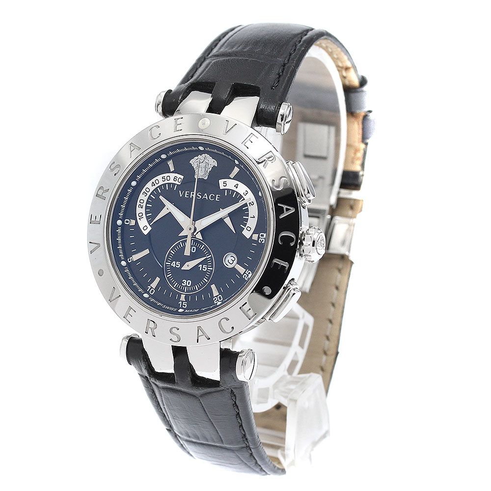 ヴェルサーチ VERSACE 23C Vレース クロノグラフ クォーツ メンズ_