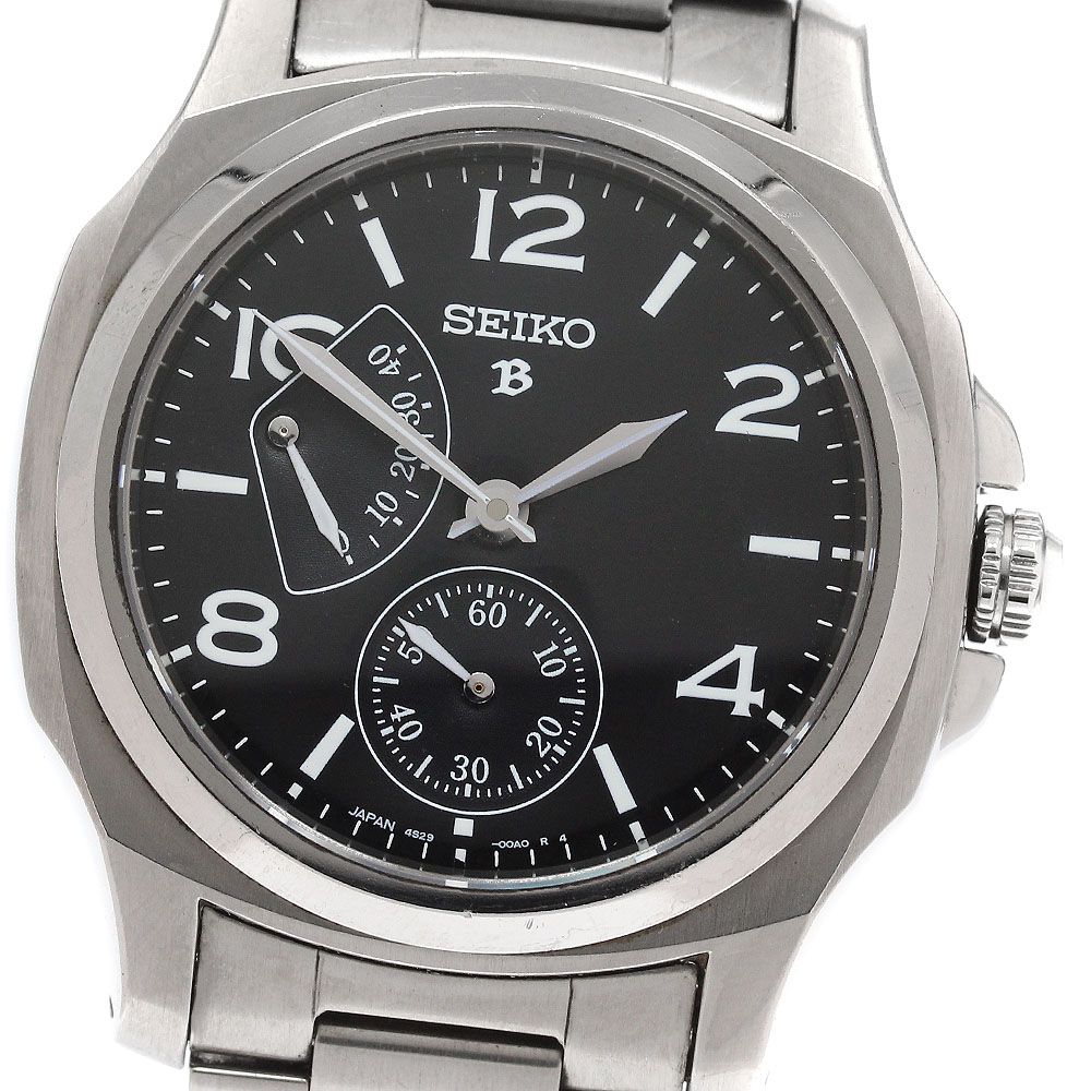 セイコー SEIKO 4 S 29-00 A 0 SAGN 005 ブライツ 琺瑯文字盤 パワーリザーブ 手巻き メンズ_921352