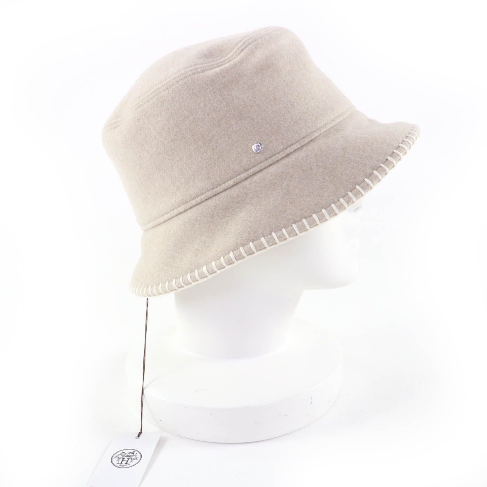  HERMES エルメス ハーパー ウール カシミヤ コルド エクリュ アヴァロンステッチ ハット 57 イタリア製 レディース 定価128 700円 その他 ハット
