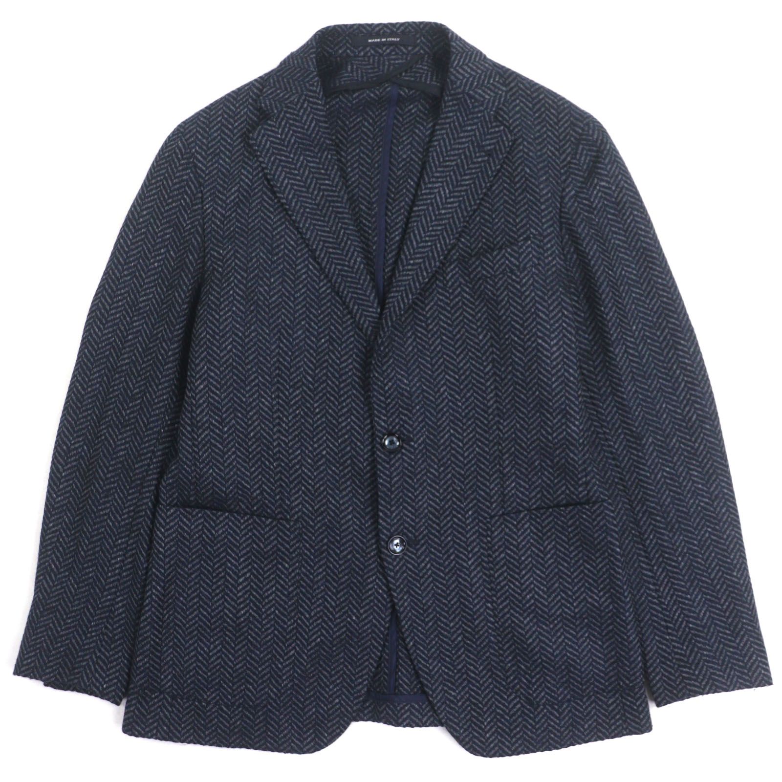 極美品▽TAGLIATORE タリアトーレ 1SMC22K ウール シルク ヘリンボー柄