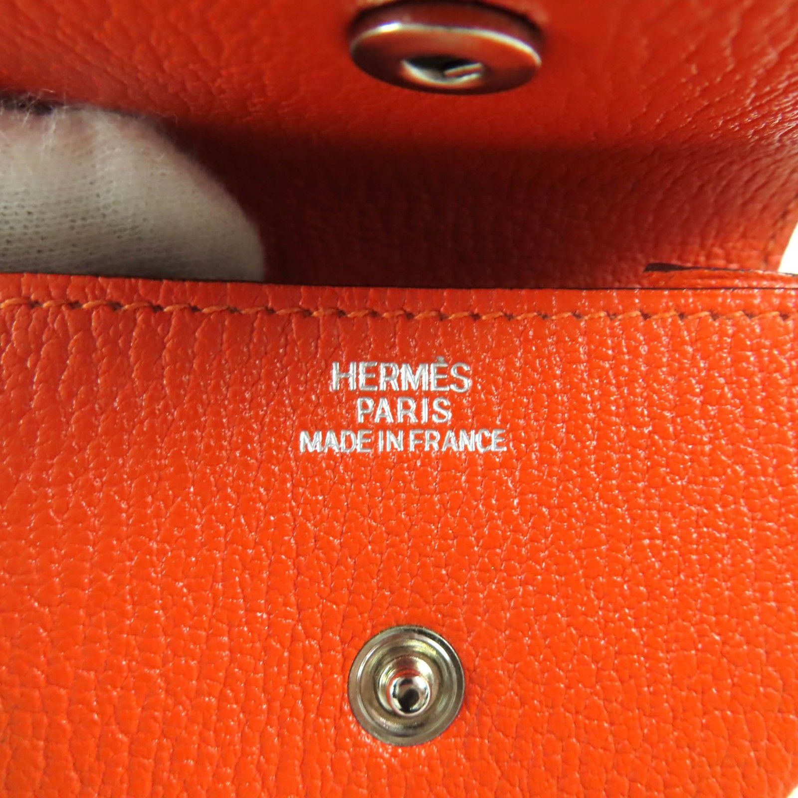 美品☆HERMES エルメス ルヴァンキャトル 24 オレンジ シェーブル